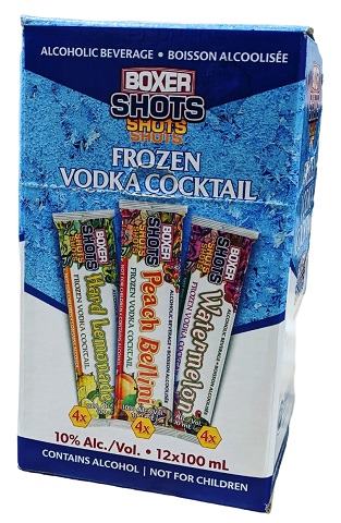 boxer shots frozen vodka cocktail 100 ml 12 box chestermere liquor delivery