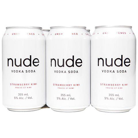 nude vodka soda strawberry kiwi 355 ml - 6 cans chestermere liquor delivery