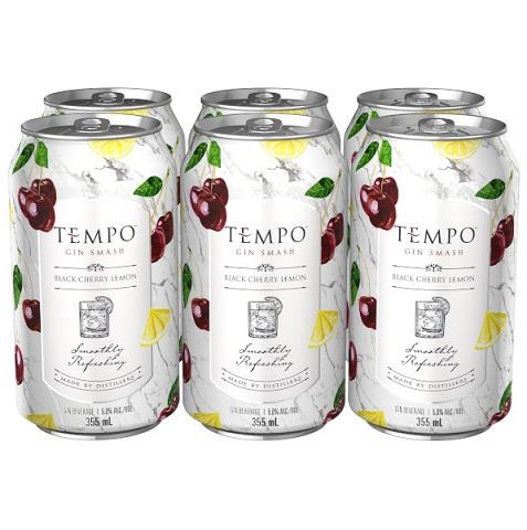 tempo gin smash blackcherry lemon 355 ml - 6 cans chestermere liquor delivery